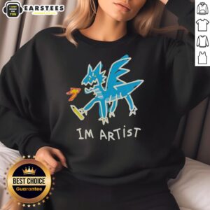 Good Im Artist Dragon Sweatshirt featuring a colorful dragon design, perfect for creative and fantasy art lovers.