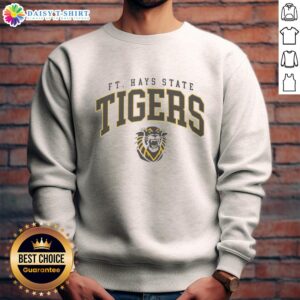 Alt Text: Classic Fort Hays State Tigers sweatshirt featuring the original logo, perfect for fans and alumni.