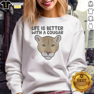 Cozy Cougar sweatshirt from Nice Wildcat Life, perfect for showing team spirit and staying warm.