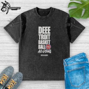 Nice Detroit Pistons Deeetroit Basketball All Dawg 2026 Playoffs Washed T-Shirt featuring vibrant team colors and logo.