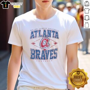 Premium Atlanta Braves MLB Cooperstown Diamond T-Shirt showcasing team logo and vintage style for baseball fans.