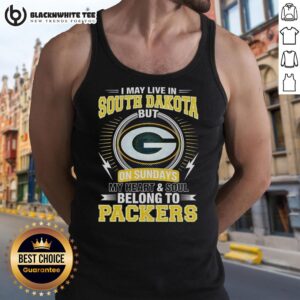 Original Green Bay Packers NFL tank top featuring 'My heart and soul belong to Packers' design, perfect for game day.
