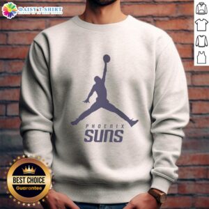 Awesome Phoenix Suns NBA sweatshirt featuring unique Jordan logo design, perfect for basketball fans and stylish wear.