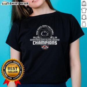 Top Penn State NCAA Men's Volleyball 2026 EIVA Conference Champions Ladies Tee on campus, showcasing school spirit.