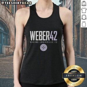 Good Weber 42 Racing Louisville FC tank top featuring team colors and logo, perfect for fans and summer outings.