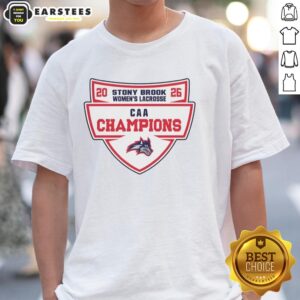 Nice Stony Brook Women's Lacrosse CAA Champions 2026 T-Shirt featuring team colors and logo for avid fans.