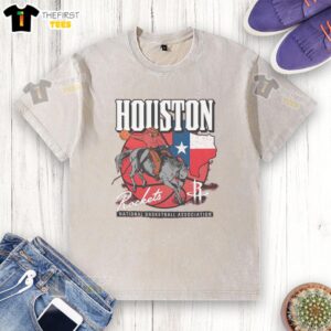 Pretty Houston Rockets Regional Washed T-Shirt featuring team colors and logo, perfect for fans and casual wear.