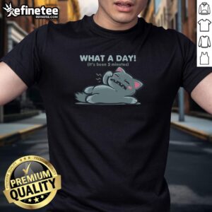 Alt Text: Nice What A Day It's Been 5 Minutes T-Shirt featuring a fun graphic design perfect for casual outings.