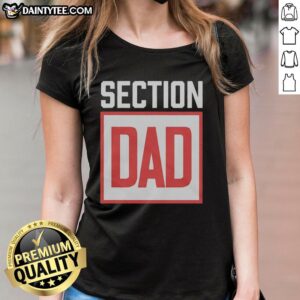 Awesome Section Dad Logo Ladies Tee featuring a stylish design perfect for celebrating dad on any occasion.