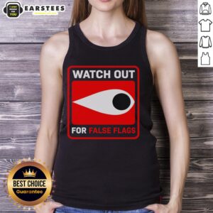 Stylish 'Hot Watch Out for False Flags' eye tank top for trendy summer fashion, perfect for casual outings.