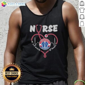 Stylish tank top featuring a stethoscope-shaped heart design, perfect for Washington Wizards fans and healthcare workers.