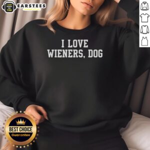 Awesome Brandon Walker I Love Wieners Dog Sweatshirt featuring a playful dachshund design for dog lovers.
