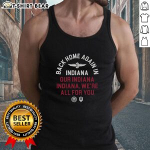 Top Indiana Fight Song tank top featuring Indianapolis Motor Speedway design, perfect for race fans and collectors.