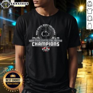 Penn State NCAA Men's Volleyball 2026 EIVA Conference Champions campus t-shirt featuring team colors and logo.