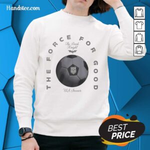 Awesome The Force For Good US Soccer Sweatshirt in navy, perfect for fans supporting American soccer.
