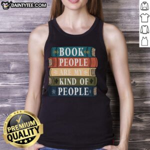 Pretty Book People Are My Kind of People tank top featuring a stylish design for book lovers and literary enthusiasts.