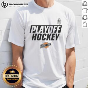 Good Fort Wayne Komets Playoff Hockey T-Shirt featuring team colors and logo, perfect for fans supporting the Komets.