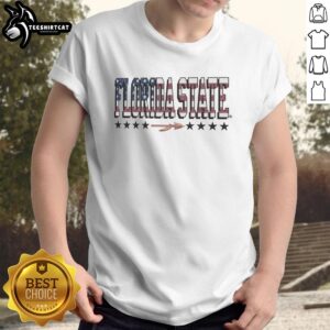 Nice Florida State Seminoles tall type flag t-shirt featuring vibrant team colors and bold graphics for fans.