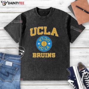 Alt Text: Retro washed t-shirt featuring the Premium UCLA Bruins Basketball 2026 logo, perfect for fans and collectors.