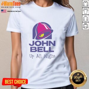 Premium John Bell Up All Night Vintage Ladies Tee in soft fabric, featuring a stylish design perfect for casual wear.