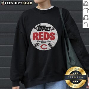 Alt Text: Original Cincinnati Reds MLB x Topps Baseball sweatshirt featuring a vintage design, perfect for fans and collectors.