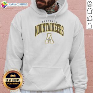 Appalachian State Mountaineers classic logo hoodie in black, featuring bold university branding for fans and students.