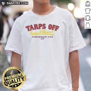 Premium Yohel Pozo The Tarps Off T-Shirt featuring bold graphics and a stylish fit for casual wear enthusiasts.