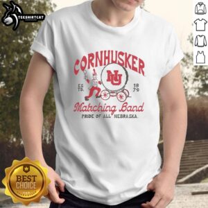 Hot Nebraska Marching Band Pride Ash T-Shirt featuring bold graphics, perfect for fans and supporters of the band.