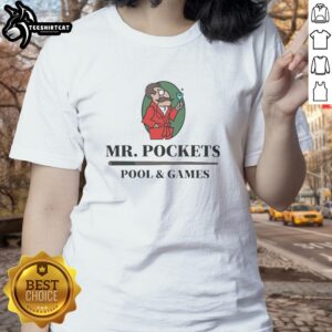 Hot Mr. Pockets Pool and Games Ladies Tee featuring a stylish design perfect for game nights and casual outings.