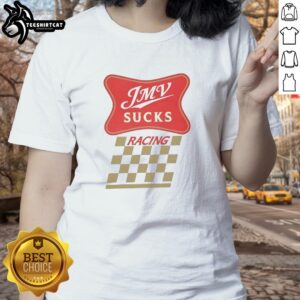 Original JMV Sucks Racing Ladies Tee featuring a stylish design perfect for racing enthusiasts and casual wear.