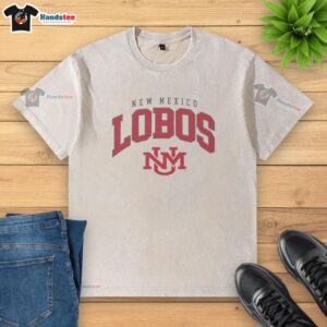 Premium New Mexico Lobos classic logo washed t-shirt in vibrant colors, perfect for fans and casual wear.