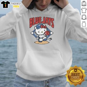 Nice Toronto Blue Jays Hello Kitty Hoodie featuring a playful design, perfect for fans and cozy casual wear.
