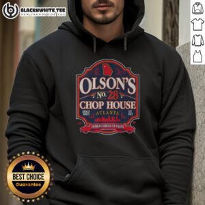 Official Matt Olson's Chop House hoodie in black, featuring a stylish logo, perfect for fans and casual wear.