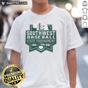 Alt Text: Original Southwest Silver Hawks Baseball State Tournament 2026 Logo T-Shirt featuring vibrant team colors and design.