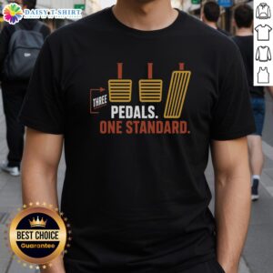 Official Three Pedals One Standard T-Shirt featuring a stylish design, perfect for music enthusiasts and casual wear.