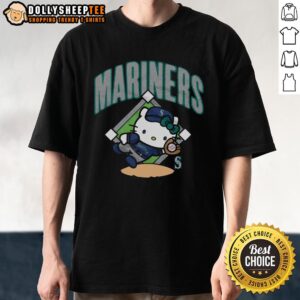 Pretty Seattle Mariners Hello Kitty T-Shirt featuring a cute design perfect for fans and fashion lovers alike.