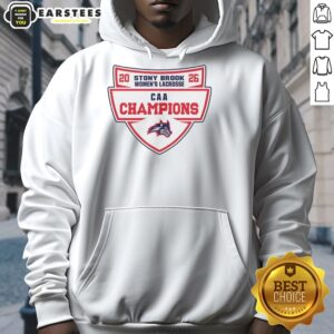 Nice Stony Brook Women's Lacrosse CAA Champions 2026 hoodie showcasing team pride and championship spirit.