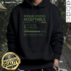 Stylish Hot Mission Status Acceptable Hoodie in black, featuring a modern design perfect for casual wear and missions.