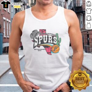 Pretty San Antonio Spurs regional tank top featuring vibrant team colors and logo, perfect for game day attire.