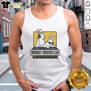 Good DJ Bunnys Midnight Groovers Club Tank Top featuring vibrant design for global groove enthusiasts.