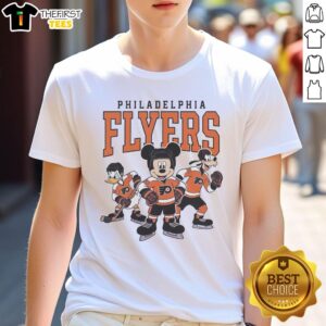 Good Philadelphia Flyers Disney Team ice hockey T-shirt featuring vibrant graphics and team logo for fans.