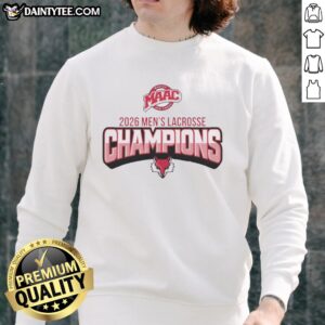 Awesome Marist Lacrosse 2026 Men's Lacrosse Champions Sweatshirt in vibrant colors, showcasing team pride and spirit.