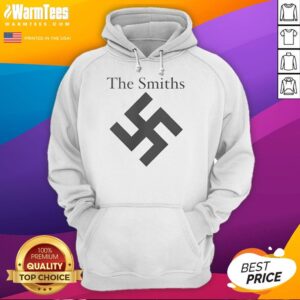 Hot The Smiths Swastika Logo Hoodie featuring iconic band logo on a stylish black design for music fans.