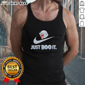 Awesome Boo The Super Mario Games tank top featuring playful graphics and vibrant colors for fans of gaming apparel.
