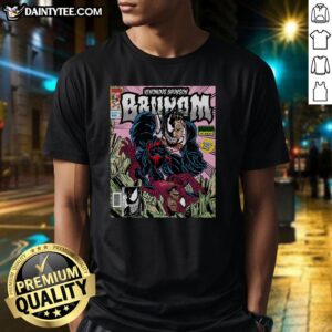 Awesome Venomous Brunson Venom X Jalen Brunson Marvel Comic T-Shirt featuring vibrant graphic design and bold colors.