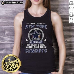 Alt Text: Dallas Cowboys NFL tank top with a slogan about loyalty, perfect for fans living in New York on game days.