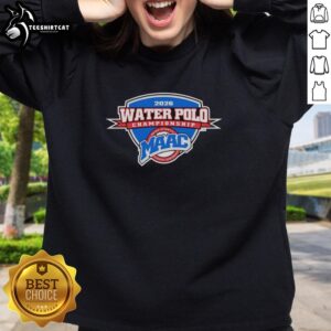 Top MAAC Water Polo Champions 2026 logo sweatshirt featuring vibrant team colors and dynamic design for fans.