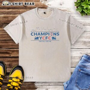Pretty York City Football Club Champions 2025-2026 Commemorative Skyline Washed T-Shirt design featuring NYC skyline.