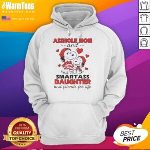 Nice Snoopy's Asshole Mom and Smartass Daughter Best Friends for Life hoodie featuring a playful design and vibrant colors.