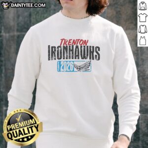 Alt Text: Official Trenton Ironhawks Est 2026 logo sweatshirt featuring a bold design, perfect for fans and casual wear.